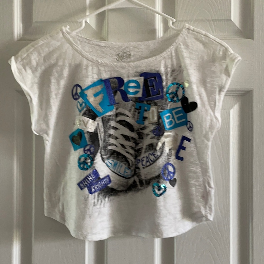 Burnout crop top. Embellished and so cute